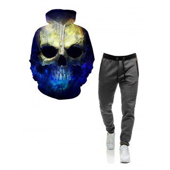 Skull Painting Print Kangaroo Pocket Hoodie And Drawstring Elastic Waist Jogger Sweatpants Outfit, Multicolor a
Skull Painting Print Kangaroo Pocket Hoodie And Drawstring Elastic Waist Jogger Sweatpants Outfit, Multicolor a