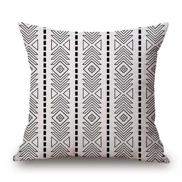 Creative Simple Geometric Pattern Square Shape Flax Pillowcase (Without Pillow Inner), White
Creative Simple Geometric Pattern Square Shape Flax Pillowcase (Without Pillow Inner), White