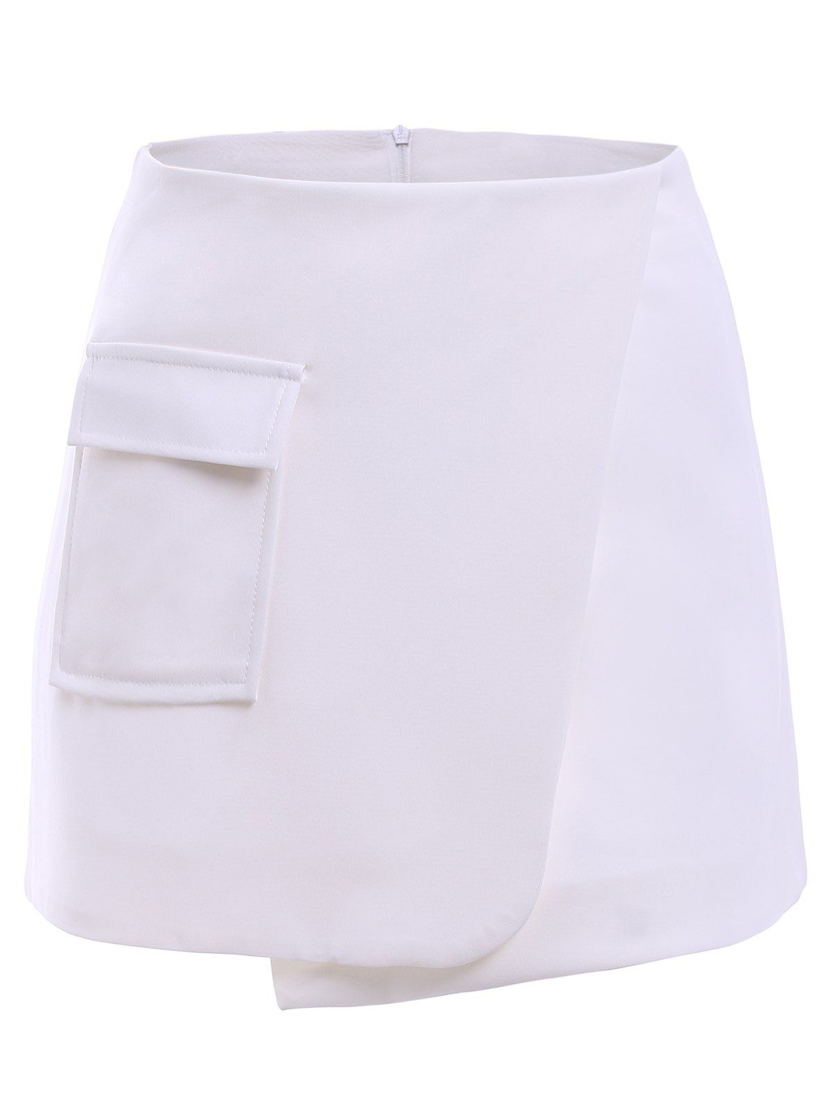 

Simple Women's A-line pocket Culottes, White