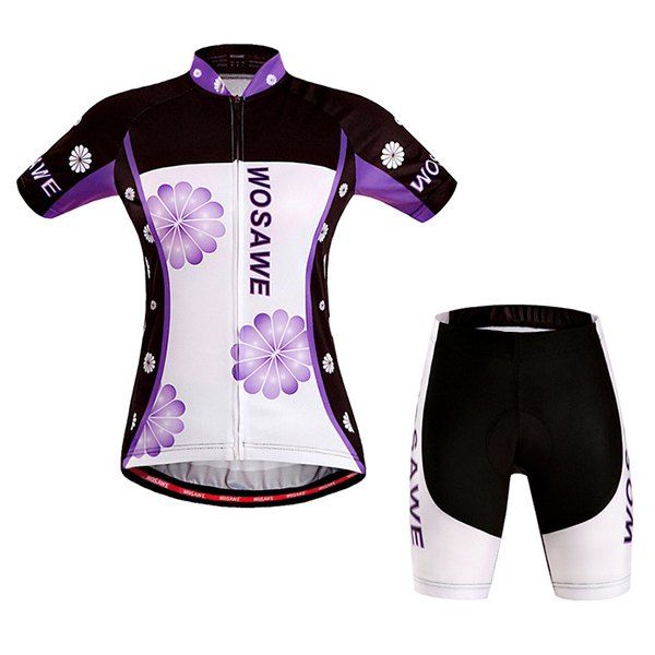 Fashionable Violet Pattern Women's Short Sleeve Jersey + Shorts Outdoor Cycling Suits, Colormix
Fashionable Violet Pattern Women's Short Sleeve Jersey + Shorts Outdoor Cycling Suits, Colormix