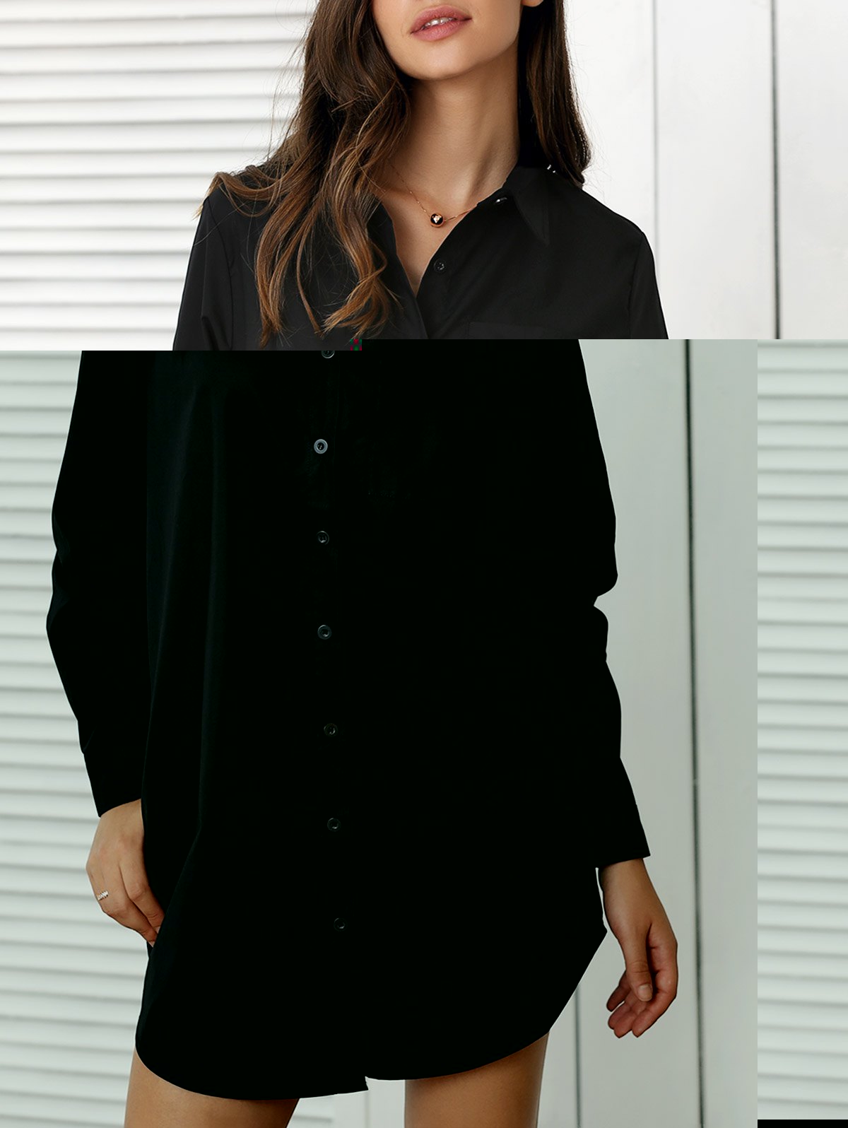 Work Long Sleeve Pocket Loose Shirt Dress, Black
Work Long Sleeve Pocket Loose Shirt Dress, Black