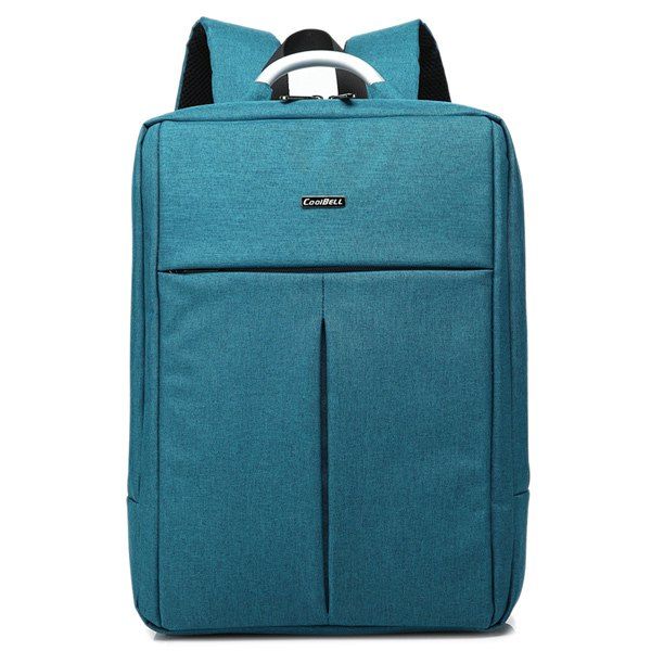 

Zip Metallic Nylon Backpack, Blue