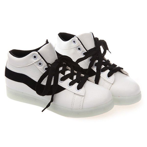 Lace Up Luminous Sneakers, Black