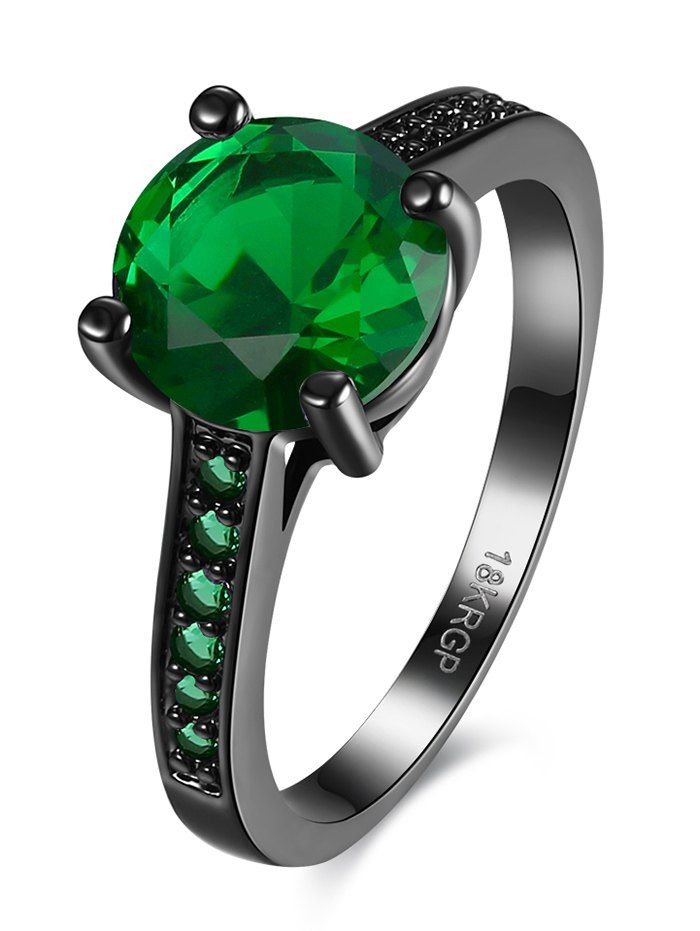 Artificial Gemstone Finger Ring, Green