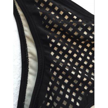 Square Cut Out Bikini Top And Bottoms Black S In Bikinis Online