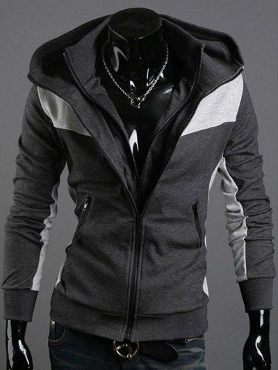 Zip Pocket Contrast Panel Hoodie, Deep gray
Zip Pocket Contrast Panel Hoodie, Deep gray