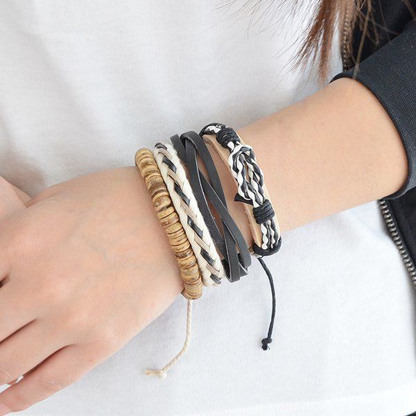 Layered Braid Artificial Leather Boho Bracelet, Multicolor
Layered Braid Artificial Leather Boho Bracelet, Multicolor