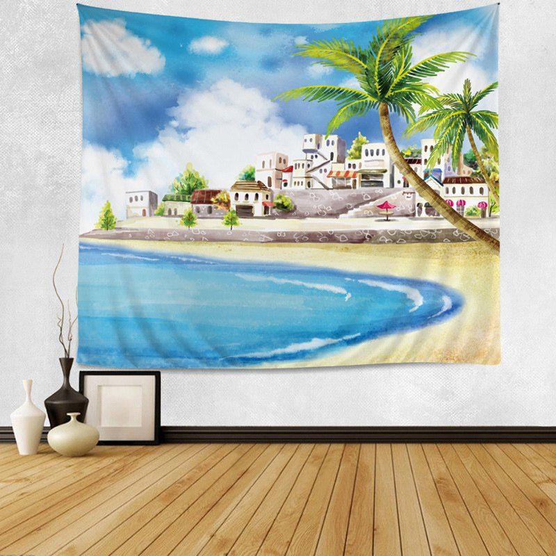 

Wall Hanging Art Decor Cartoon Beach Print Tapestry, Colormix