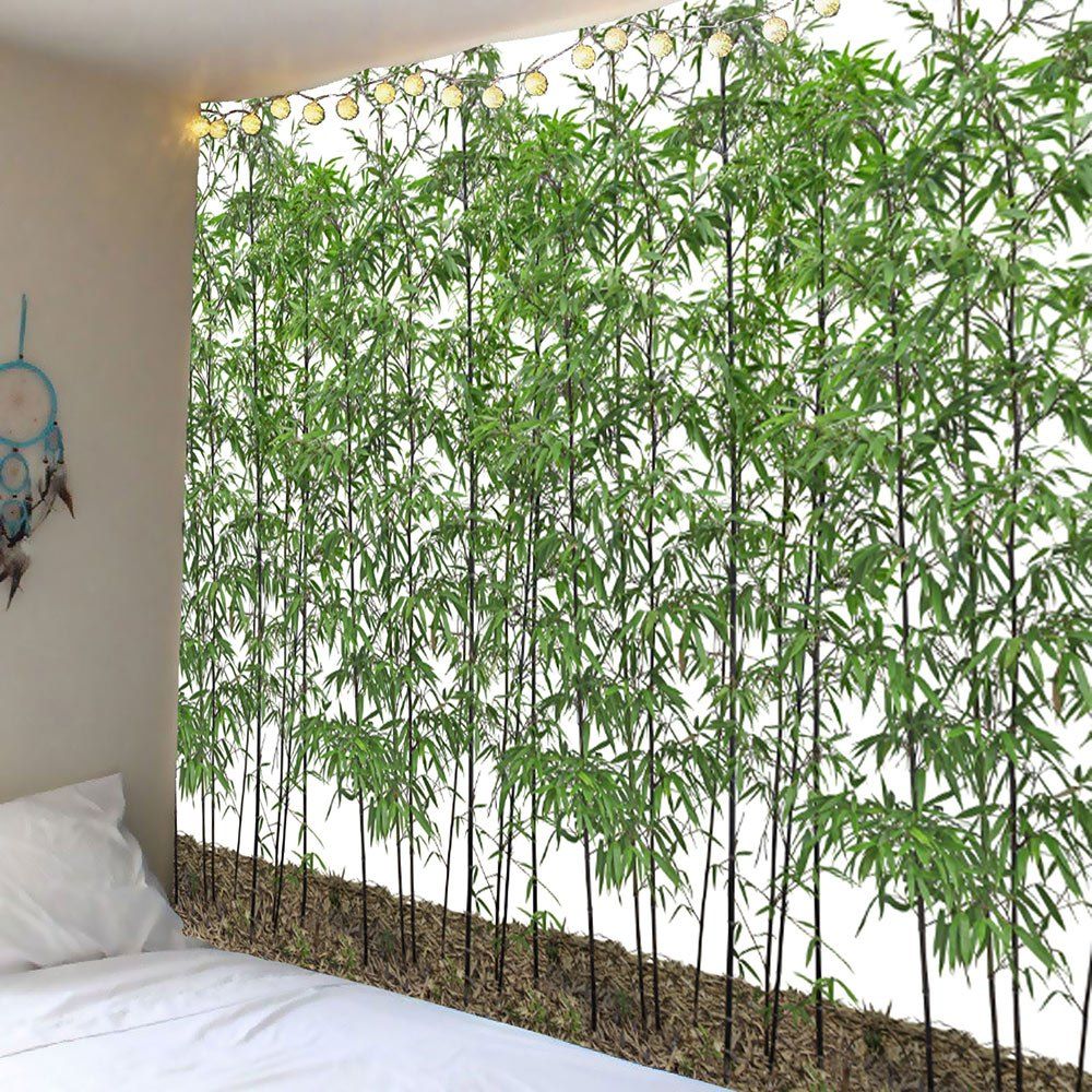 

Bamboo Printed Wall Art Tapestry, Green