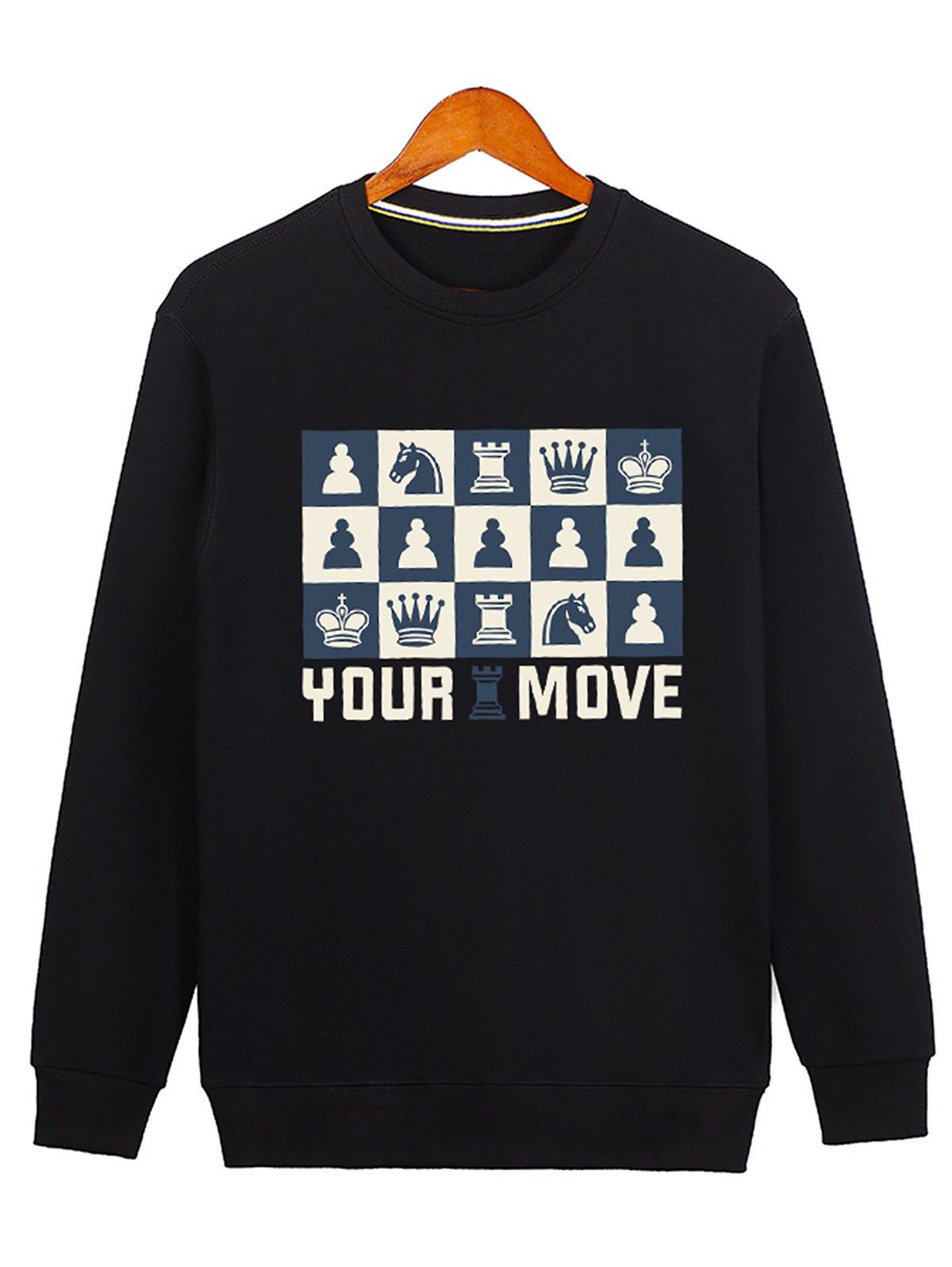 Crown Horse Printed Graphic Sweatshirt, Black