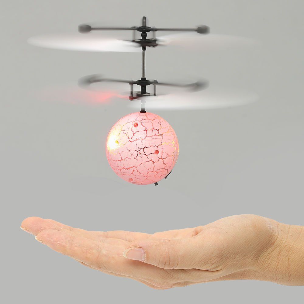 

Creative Infrared Induction Colorful LED Flash Flying Ball, White