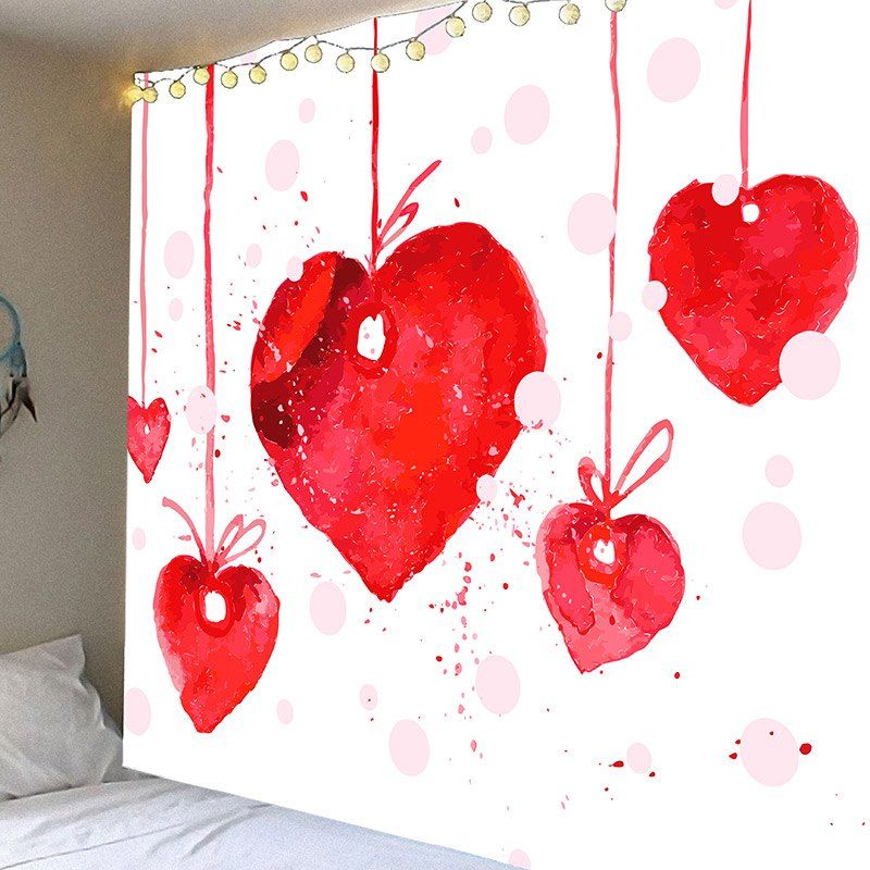 Heart Cherry Valentine's Day Wall Hanging, Red