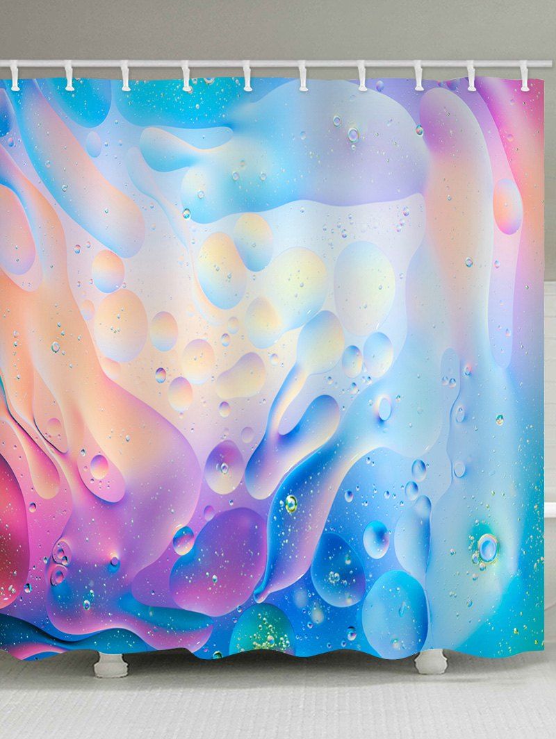 Rainbow Print Waterproof Bathroom Shower Curtain, Multi
