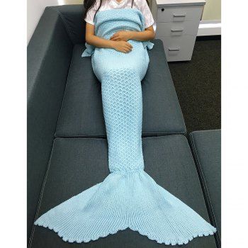 High Quality Solid Color Sequins Knitting Rhombus Design Mermaid Tail Blanket, Light blue
High Quality Solid Color Sequins Knitting Rhombus Design Mermaid Tail Blanket, Light blue