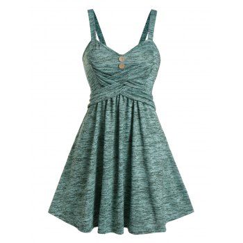 Space Dye Crisscross Cami A Line Dress, Dark turquoise
Space Dye Crisscross Cami A Line Dress, Dark turquoise