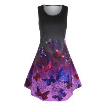 A Line Mini Casual Tank Dress Gothic Flower Butterfly Print Sleeveless Summer Dress, Purple
A Line Mini Casual Tank Dress Gothic Flower Butterfly Print Sleeveless Summer Dress, Purple