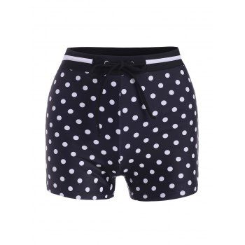 Beach Swim Bottom Polka Dot Swim Boyshorts Drawstring Tummy Control Swim Boylegs, Black
Beach Swim Bottom Polka Dot Swim Boyshorts Drawstring Tummy Control Swim Boylegs, Black