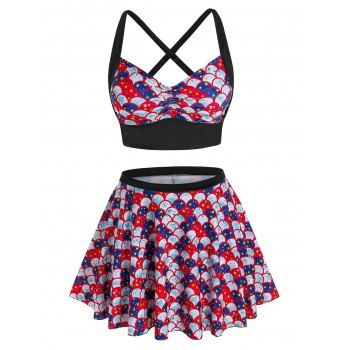 Plus Size Star Mermaid Halter Ruched Three Piece Tankini Swimwear, Multicolor
Plus Size Star Mermaid Halter Ruched Three Piece Tankini Swimwear, Multicolor