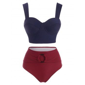Underwire Tankini Swimsuit Push UP O Ring Tummy Control Swimwear Mix and Match Bathing Suit, Multicolor
Underwire Tankini Swimsuit Push UP O Ring Tummy Control Swimwear Mix and Match Bathing Suit, Multicolor