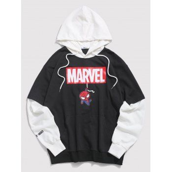 Marvel Spider-Man Faux Twinset Hoodie, Black
Marvel Spider-Man Faux Twinset Hoodie, Black