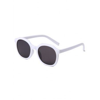 Irregular Frame Anti UV Sunglasses, White 
Irregular Frame Anti UV Sunglasses, White
