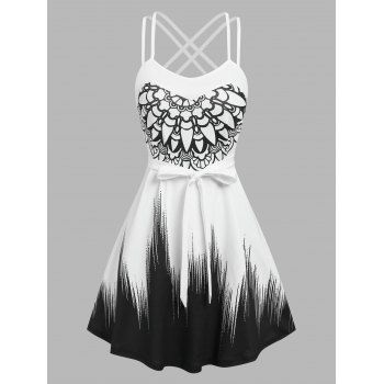 Bohemian Dress Flower Print Mini Dress Crisscross Strappy A Line Dress Belted Dress, Black
Bohemian Dress Flower Print Mini Dress Crisscross Strappy A Line Dress Belted Dress, Black