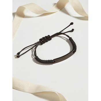 

Adjustable Braided Rope ID Bracelet, Black