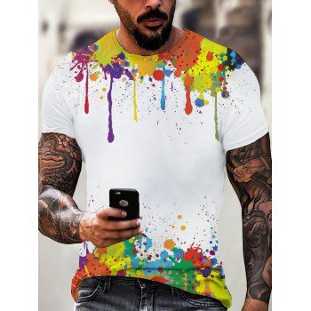 Colorful Splash Ink Casual T Shirt Round Neck Short Sleeve Summer Tee, Multicolor
Colorful Splash Ink Casual T Shirt Round Neck Short Sleeve Summer Tee, Multicolor