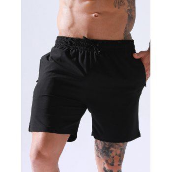 Vacation Casual Board Shorts Drawstrings Solid Color Pockets Summer Beach Shorts, Black
Vacation Casual Board Shorts Drawstrings Solid Color Pockets Summer Beach Shorts, Black