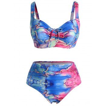 Plus Size Tummy Control Bikini Swimsuit Tie Dye Print Ruched Cinched Summer Beach Swimwear, Multicolor
Plus Size Tummy Control Bikini Swimsuit Tie Dye Print Ruched Cinched Summer Beach Swimwear, Multicolor