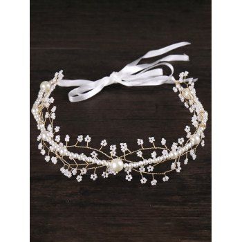 Bride Headband Faux Pearl Floral-shaped Lace Up Trendy Wedding Hair Accessory, White
Bride Headband Faux Pearl Floral-shaped Lace Up Trendy Wedding Hair Accessory, White
