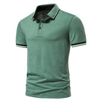 Colorblock T Shirt Striped Print Half Button Short Sleeve Turn Down Collar Summer Casual Tee, Green
Colorblock T Shirt Striped Print Half Button Short Sleeve Turn Down Collar Summer Casual Tee, Green