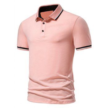 Colorblock T Shirt Striped Print Half Button Short Sleeve Turn Down Collar Summer Casual Tee, Pink
Colorblock T Shirt Striped Print Half Button Short Sleeve Turn Down Collar Summer Casual Tee, Pink