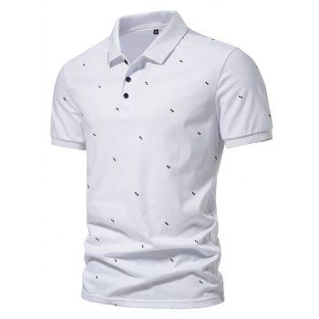 Geometric Print T Shirt Turn Down Collar Half Button Short Sleeve Summer Casual Tee, White
Geometric Print T Shirt Turn Down Collar Half Button Short Sleeve Summer Casual Tee, White