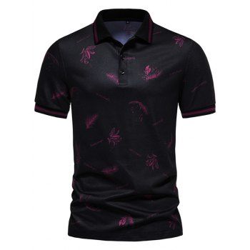 Summer Casual T Shirt Floral Leaf Letter Print Turn Down Collar Short Sleeve Half Button Tee, Black
Summer Casual T Shirt Floral Leaf Letter Print Turn Down Collar Short Sleeve Half Button Tee, Black