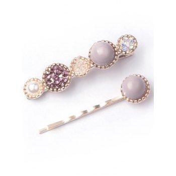 2 Pcs Rhinestone Faux Pearl Geometric-shaped Elegant Hair Clips, Light purple
2 Pcs Rhinestone Faux Pearl Geometric-shaped Elegant Hair Clips, Light purple
