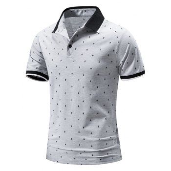 Summer T Shirt Allover Nautical Print Turn Down Collar Short Sleeve Half Button Casual Tee, Light gray
Summer T Shirt Allover Nautical Print Turn Down Collar Short Sleeve Half Button Casual Tee, Light gray