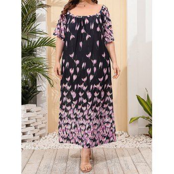 Plus Size Dress Flower Print Dress Half Sleeve Scoop Neck Shift Maxi Summer Casual Dress, Multicolor
Plus Size Dress Flower Print Dress Half Sleeve Scoop Neck Shift Maxi Summer Casual Dress, Multicolor