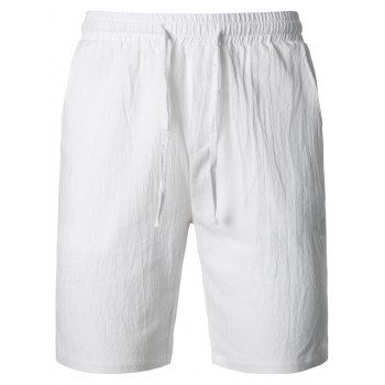 Summer Shorts Cotton Solid Color Drawstring Elastic Waist Basic Casual Shorts, White
Summer Shorts Cotton Solid Color Drawstring Elastic Waist Basic Casual Shorts, White
