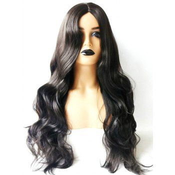 Wavy Wig Solid Color Wig Middle Part Long Elegant Trendy Heat Resistance Synthetic Hair, Black
Wavy Wig Solid Color Wig Middle Part Long Elegant Trendy Heat Resistance Synthetic Hair, Black