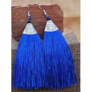 Ethnic Drop Earrings Tassel Earrings Bohemian Vacation Earrings, Blue 
Ethnic Drop Earrings Tassel Earrings Bohemian Vacation Earrings, Blue