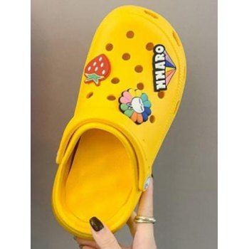 Summer Sandals Cute Cartoon Strawberry Sunflower Letter Pattern Non-slip Hole Sandals, Deep yellow
Summer Sandals Cute Cartoon Strawberry Sunflower Letter Pattern Non-slip Hole Sandals, Deep yellow