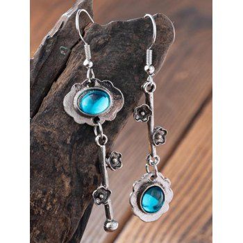 Bohemian Drop Earrings Faux Crystal Floral Earrings Trendy Vacation Alloy Earrings, Blue
Bohemian Drop Earrings Faux Crystal Floral Earrings Trendy Vacation Alloy Earrings, Blue