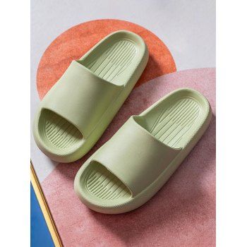Indoor Slippers Solid Color Slip On Thick Platform Non-slip Basic Slippers, Light green
Indoor Slippers Solid Color Slip On Thick Platform Non-slip Basic Slippers, Light green