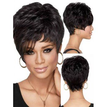 Short Side Bang Natural Straight Pixie Cut Wig Heat Resistant Synthetic Wig, Black
Short Side Bang Natural Straight Pixie Cut Wig Heat Resistant Synthetic Wig, Black