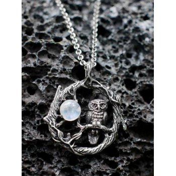 

Gothic Necklace Owl Geometric-shaped Vintage Necklace, Silver