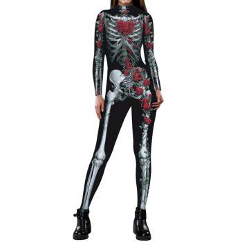 Halloween Jumpsuits Skeleton Rose 3D Print Jumpsuits Long Sleeve Gothic Jumpsuits, Black
Halloween Jumpsuits Skeleton Rose 3D Print Jumpsuits Long Sleeve Gothic Jumpsuits, Black