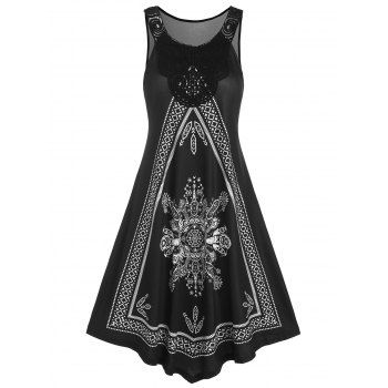 Bohemian Tank Top Floral Print Tank Top Hollow Out Lace Panel Casual Summer Top, Black
Bohemian Tank Top Floral Print Tank Top Hollow Out Lace Panel Casual Summer Top, Black