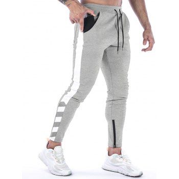 Sports Sweatpants Contrast Colorblock Pockets Side Zipper Drawstring Casual Jogger Pants, Light gray
Sports Sweatpants Contrast Colorblock Pockets Side Zipper Drawstring Casual Jogger Pants, Light gray