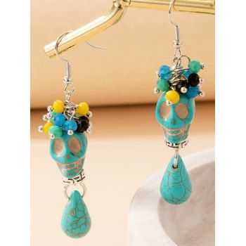 Halloween Faux Turquoise Waterdrop Skull Rhinestone Hook Drop Earrings, Multicolor
Halloween Faux Turquoise Waterdrop Skull Rhinestone Hook Drop Earrings, Multicolor